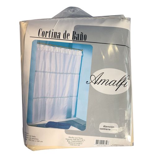 Cortina para baño color vainilla beige con forro