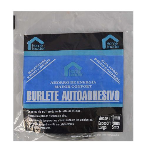 Burlete HOME LEADER 10x5 mm 5 mt gris