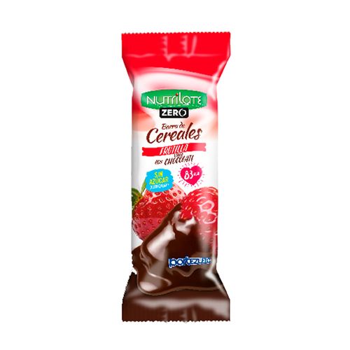 Barrita de cereal frutilla con chocolate NUTRILATE sin azucar 25 g