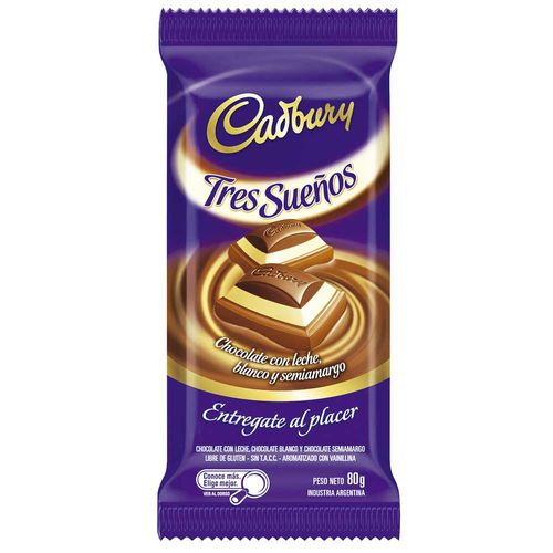 Chocolate CADBURY Tres Sueños 80 g