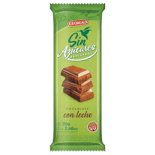 Chocolate con Leche GEORGALOS sin azúcar 70 g