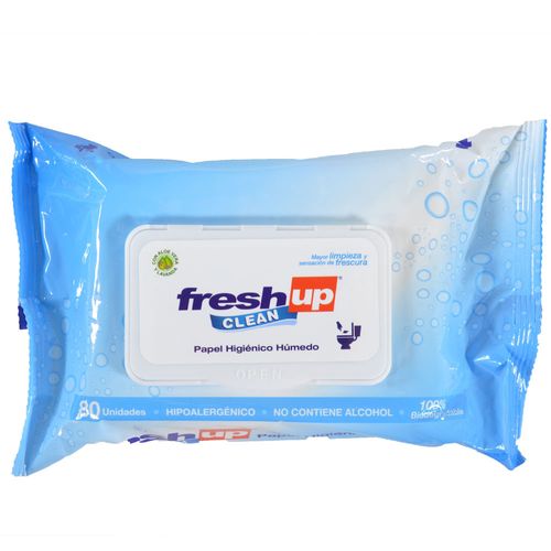 Papel higiénico FRESH UP húmedo 80 un.