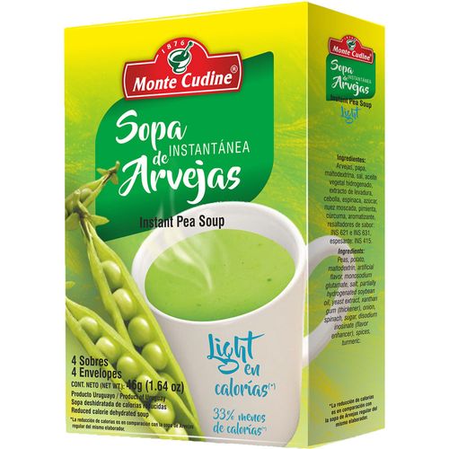 Sopa light arvejas instantánea MONTE CUDINE 4 un.