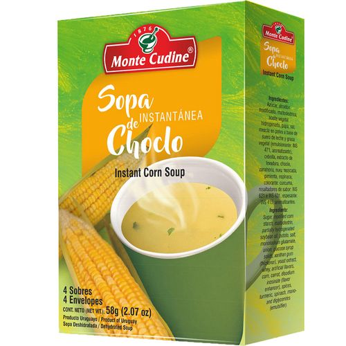 Sopa instantánea choclo MONTE CUDINE 4 un.