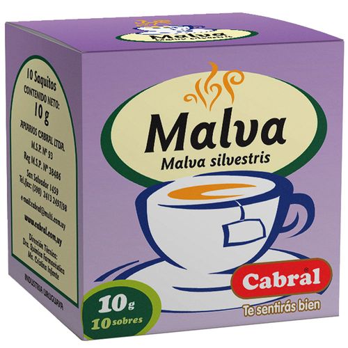 Té CABRAL malva 10 un.