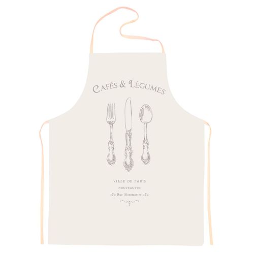 Delantal con peto Ecológico Cubiertos Gris 4012-20