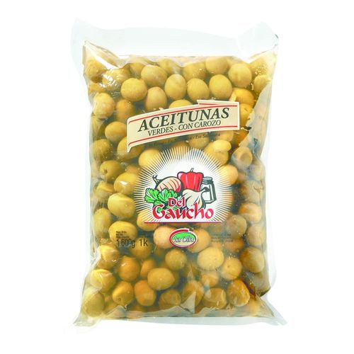 Aceitunas verdes DEL GAUCHO con carozo sachet