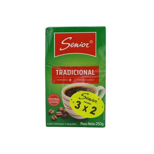 Pack 3x2 café SENIOR tradicional 250 g