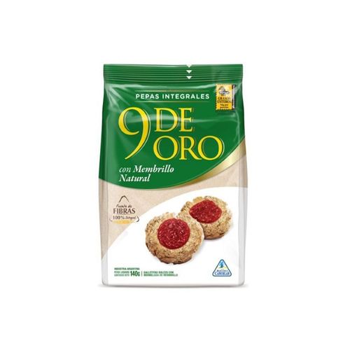 Galletitas pepas 9 DE ORO integrales 140 g