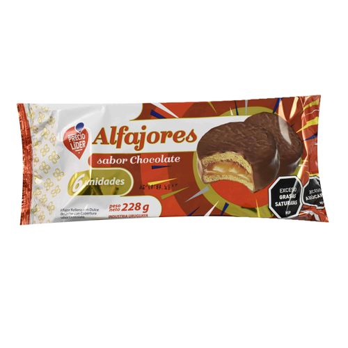 Pack x 6 alfajor chocolate PRECIO LÍDER