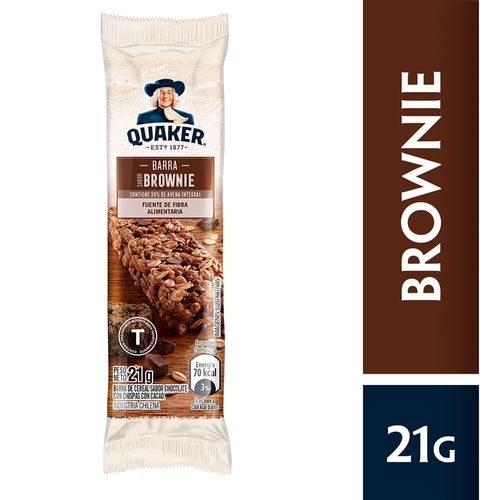 Barra cereal QUAKER brownie chocolate 21 g