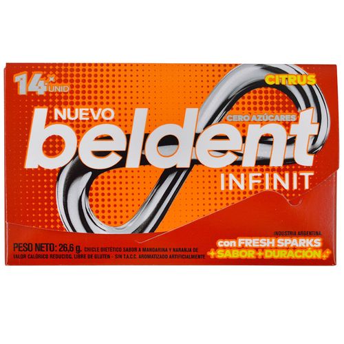 Chicle BELDENT Infinit citrus 14 un.