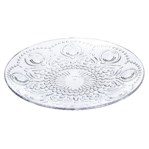 Plato labrado transparente 21 cm