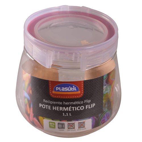 Flip recipiente 1.1 L rojo