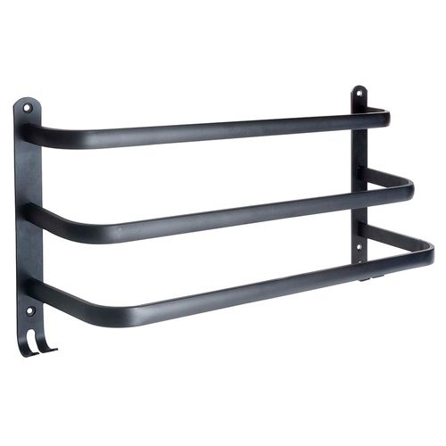 Toallero triple aluminio con gancho 50x24x16 cm