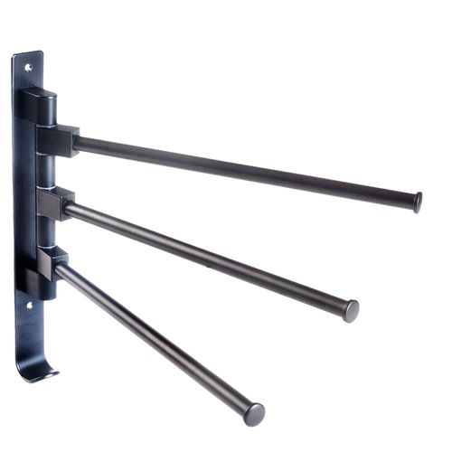 Toallero giratorio triple de pared 31,5x27x3,5 cm aluminio