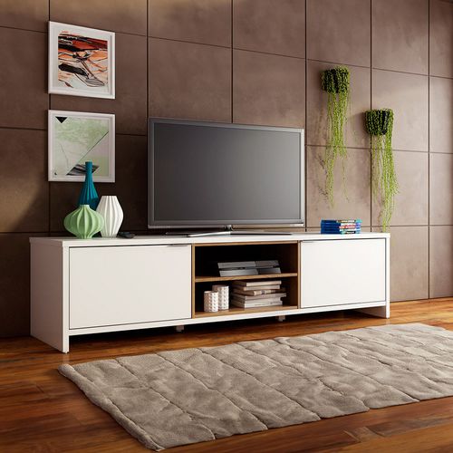 Rack para TV 75" Metz 2 Puertas Blanco