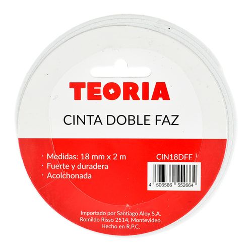 Cinta Doble Faz 18 mm x 2 m