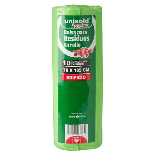 Bolsa residuo en rollo UNISOLD edificio verde 10 un.