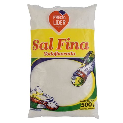 Sal fina PRECIO LÍDER yodada fluorada 500 g