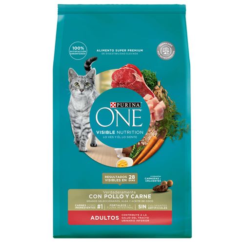 Alimento ONE gato pollo y carne 500 g