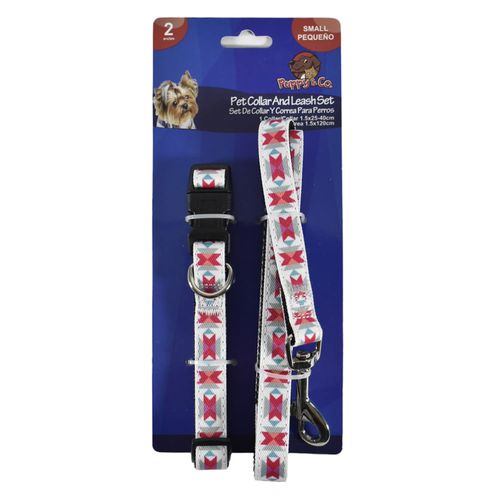 Collar y correa para perro 2 piezas
