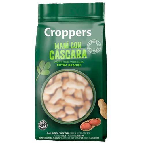 Maní jumbo con cascara CROPPERS 280 g