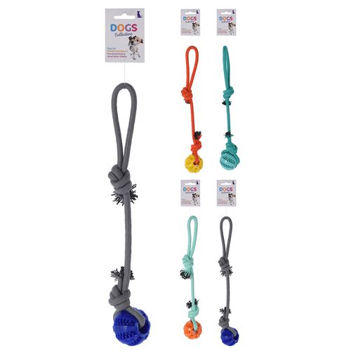 Juguete cuerda y pelota para perro