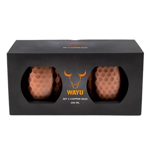 Set x2 Jarros Acero Inoxidable Cobre WAYU