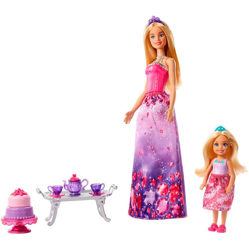 BARBIE-Villa-Caramelo-Princesa-Chelsea-Juego-de-te-0