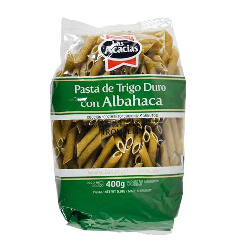 Fideo trompetín albahaca LAS ACACIAS 400 g