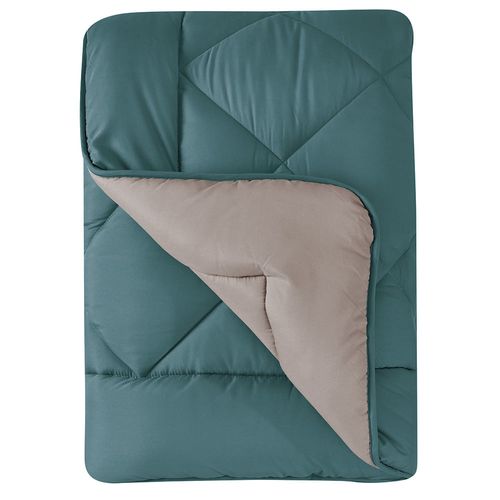 Acolchado microfibra HOME 1 plaza 150x200 verde/beige