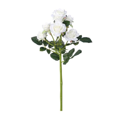 Ramo artificial de mini rosas color blanco
