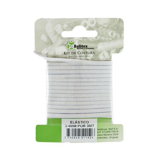 Elástico 3-4 mm x 3 metros