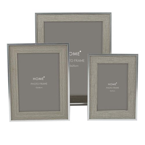 Portarretrato 10x15 cm natural y plateado