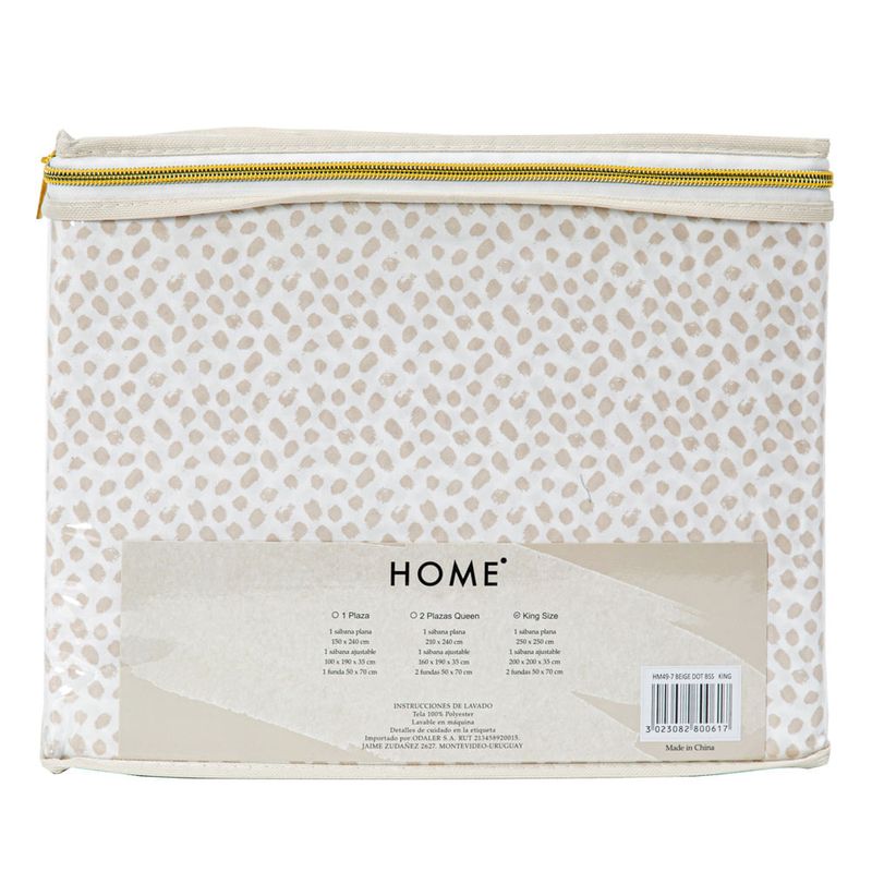 Juego-de-Sabanas-HOME-King-Size-estampado-de-lunares-beige-0