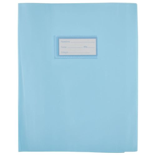 Forro para cuaderno en pvc celeste