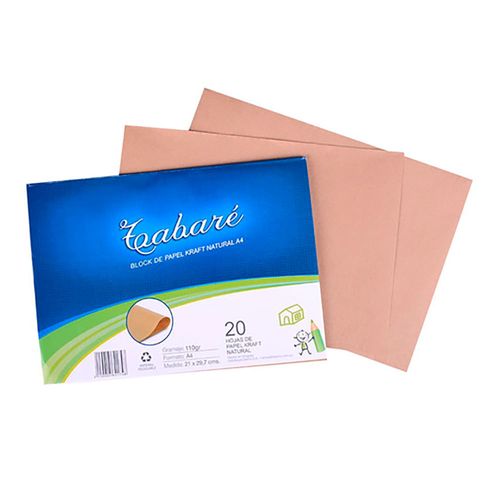 Block TABARE Papel Craft A4 20 hojas 110 g