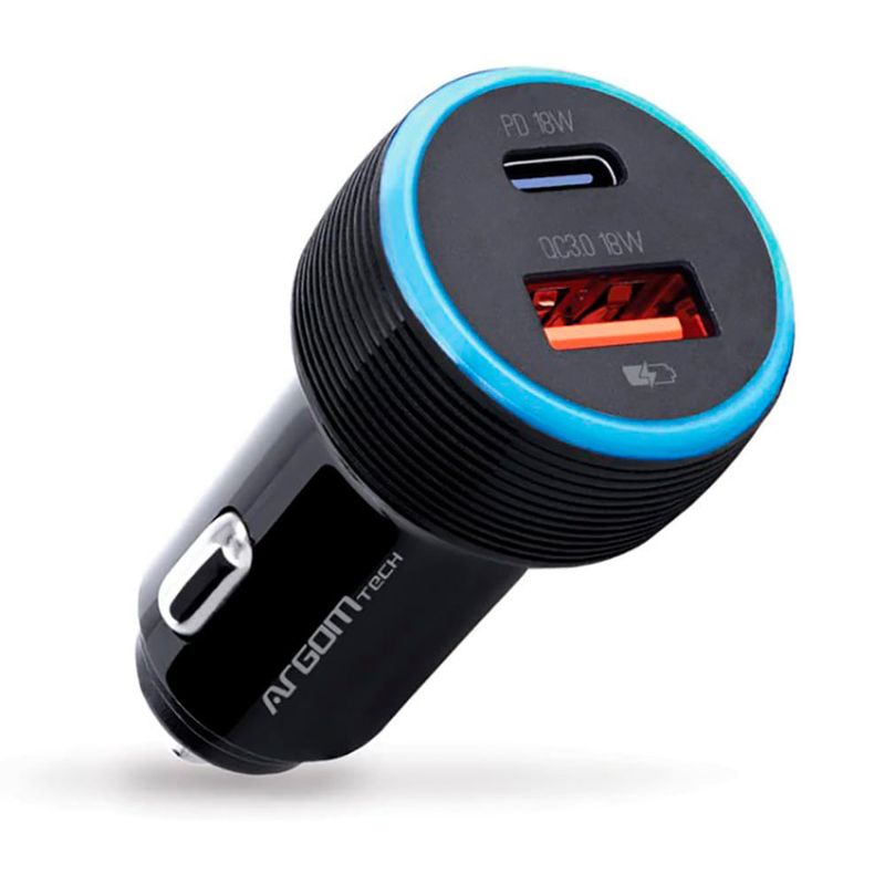 Cargador-para-auto-ARGOM-Force-C1-36-w-Usb-tipo-c-0