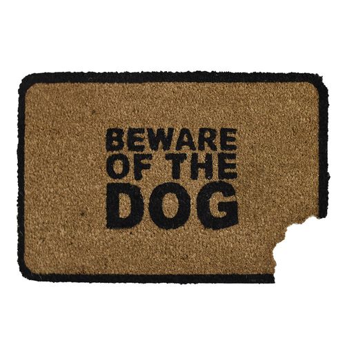 Felpudo de coco 40x60 cm h.1,5 cm beware of the dog