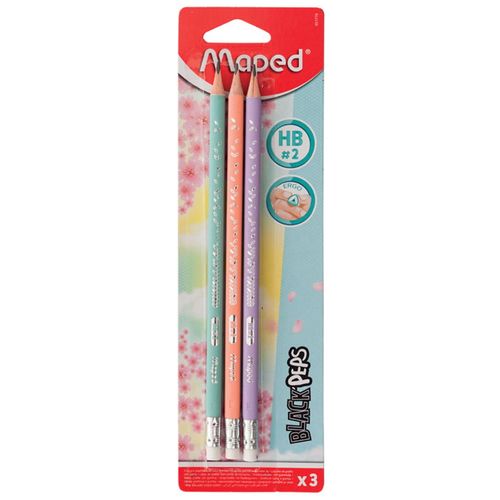 Lápices de escribir con goma MAPED 3 un.