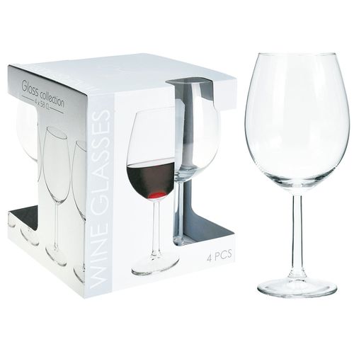 Set x 4 copas de vino vidrio 580 ml