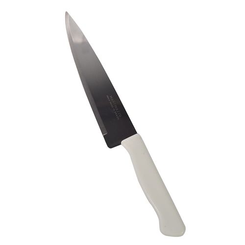 Cuchilla 17.5 cm acero inoxidable mango blanco