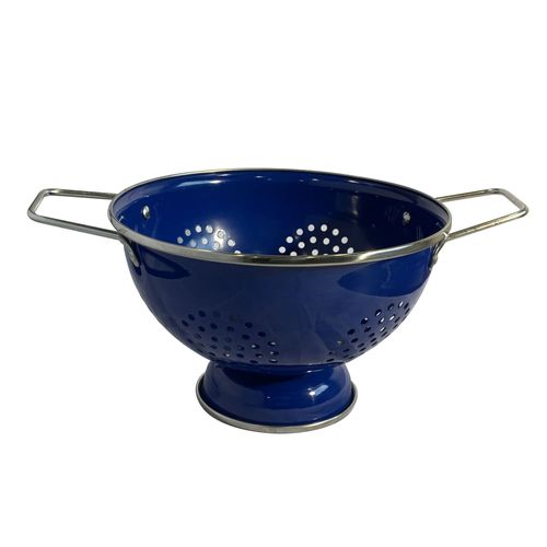 Colador 24 cm acero azul