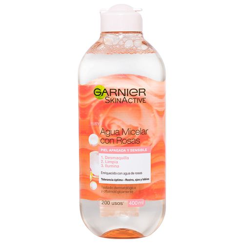 Agua micelar GARNIER rose 400 ml