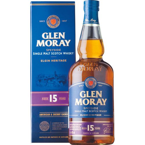 Whisky Escocés GLEN MORAY 15 Years Single Malt 700 ml