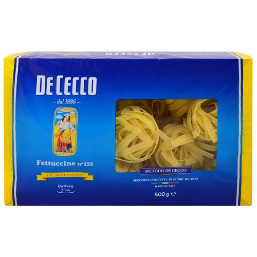 Fideos fettuccine DE CECCO de trigo duro 500 g