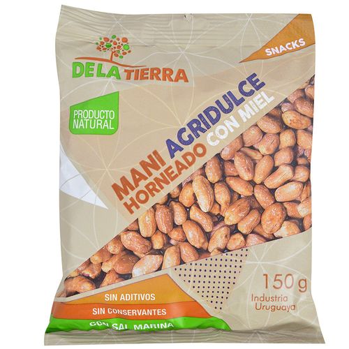 Maní agridulce horneado DE LA TIERRA 150 g