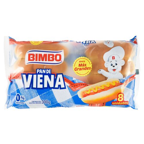 Pan de viena BIMBO x8 unidades 300 g