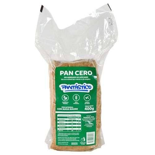 Pan Integral PANTASTICO Masa Madre sin Azúcar 400 g